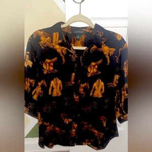 Ralph Lauren horse detailed blouse